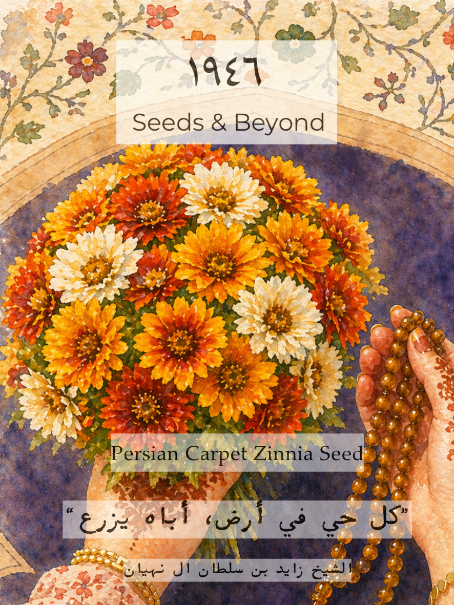 Persian Carpet
Organic Zinnia Seed