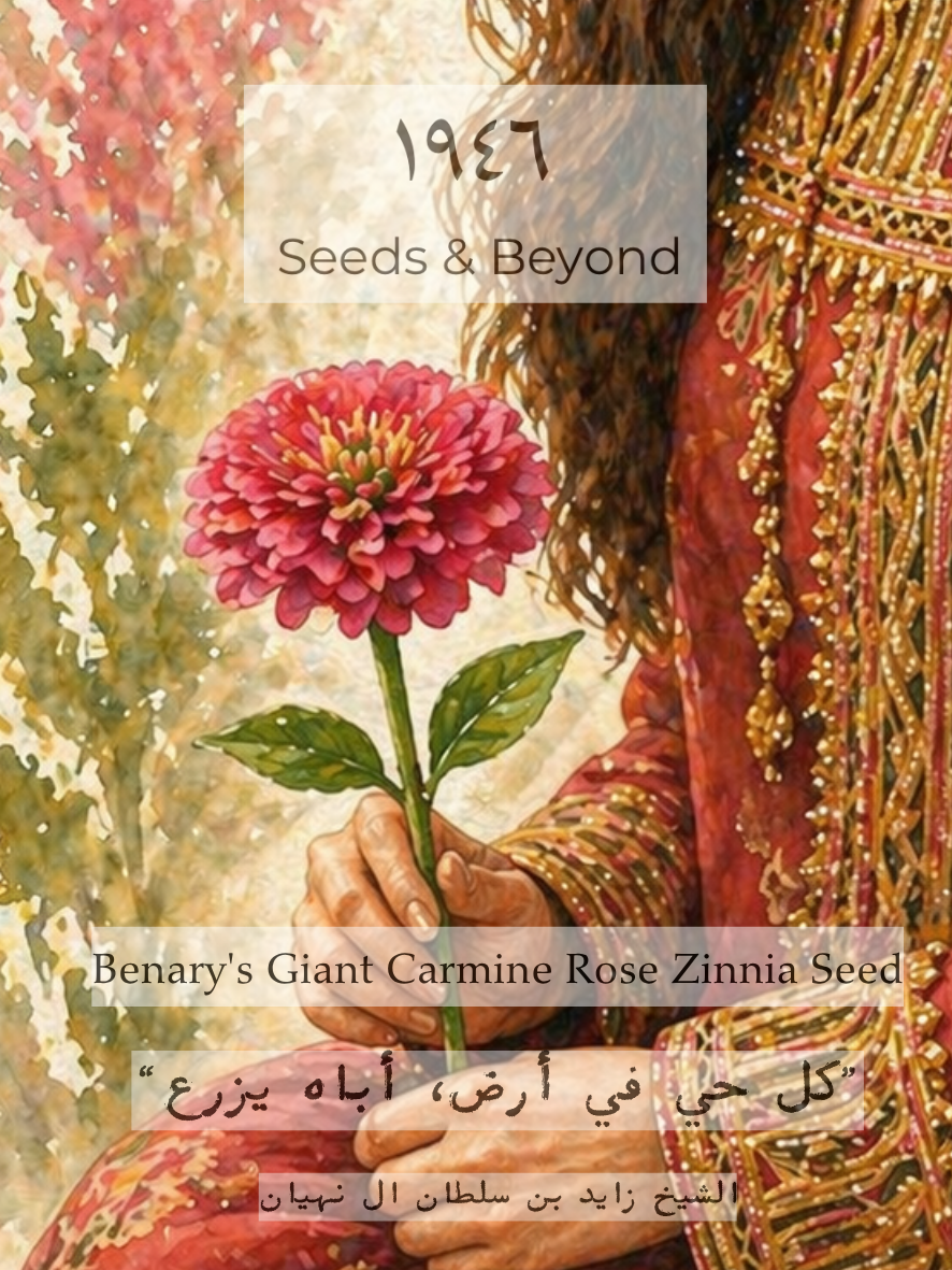 Benary's Giant Carmine Rose
Zinnia Seed