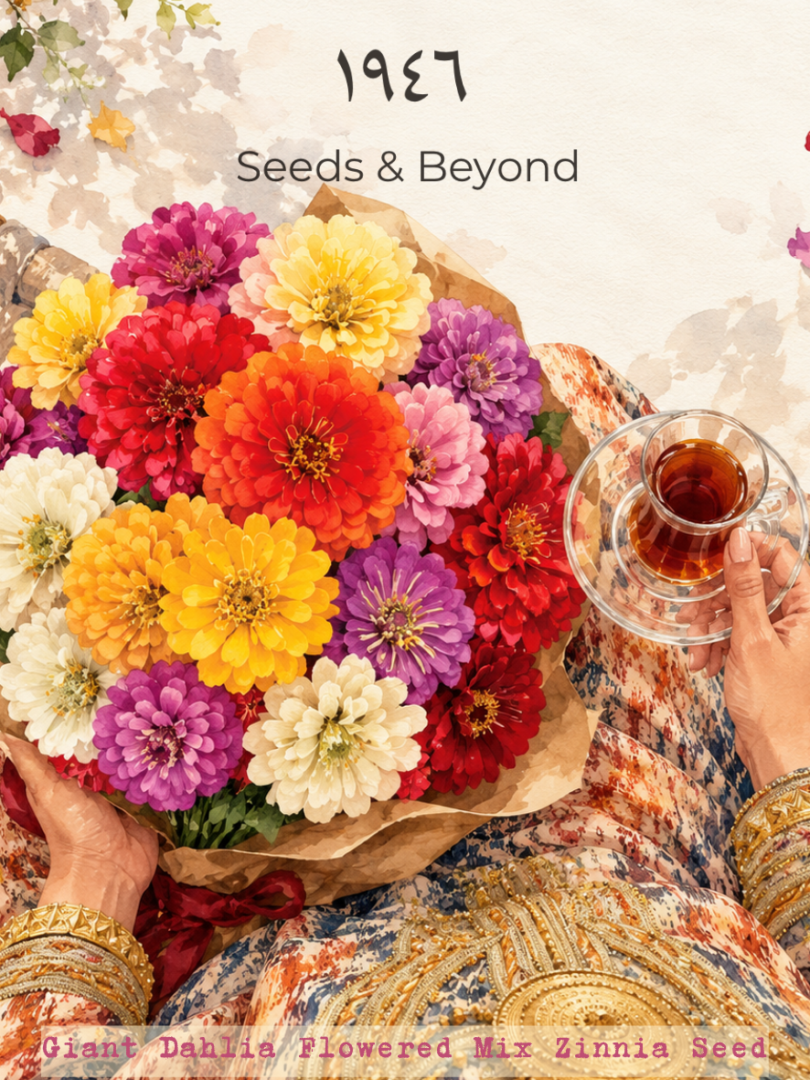 Giant Dahlia Flowered Mix
Zinnia Seed